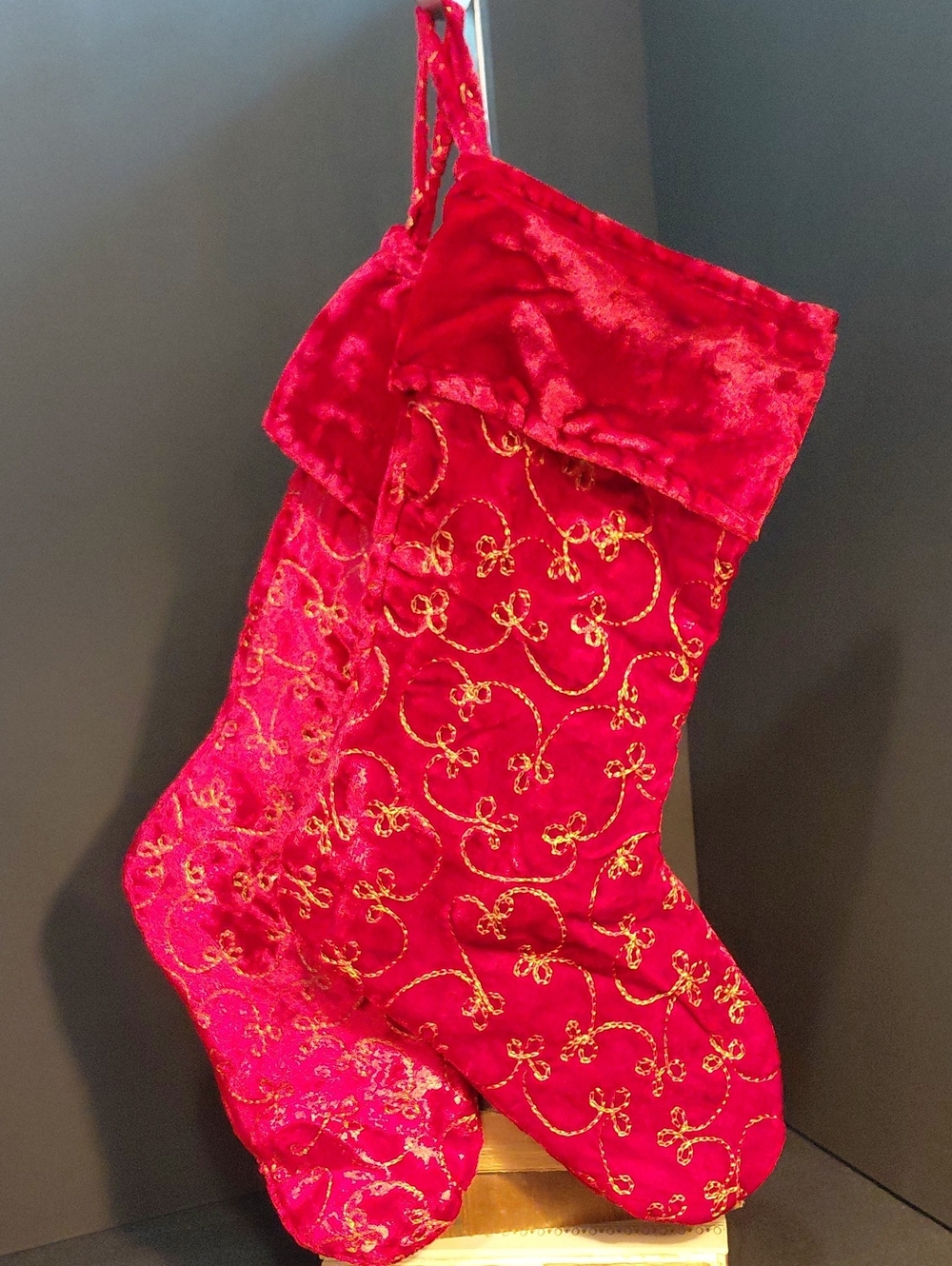 RED VELVET CHRISTMAS STOCKINGS